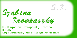 szabina krompaszky business card